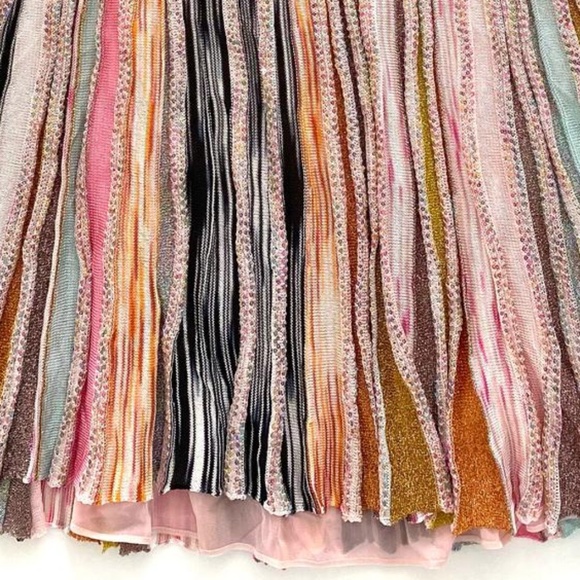 MISSONI Sleeveless Pink Stripe Silk Mini Dress - Size US4 - MSRP $1495 - BNWT - Picture 11 of 15